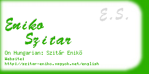 eniko szitar business card